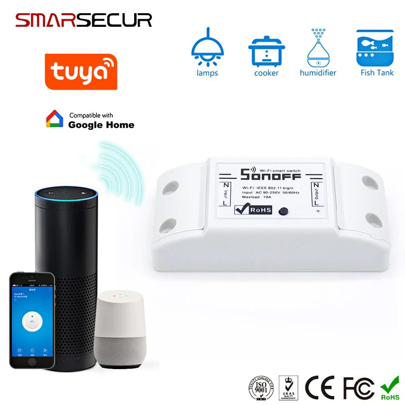 Wireless WIFI Smart Switch  For Smart  Home Security System