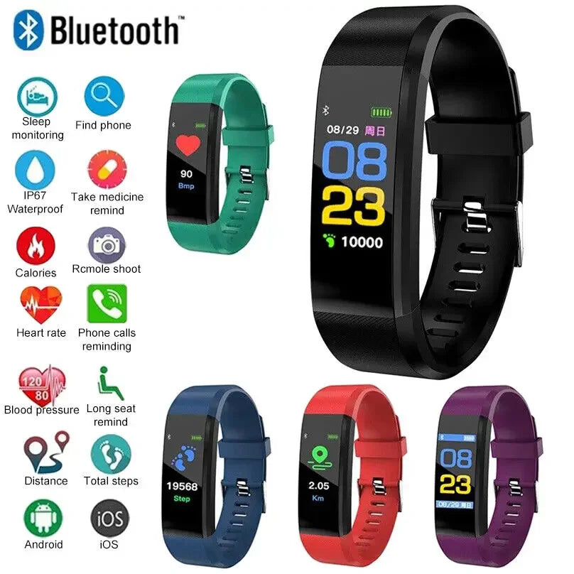 Bluetooth4.0 Smart Watch Intelligent Sports Bracelet Smartwatch for iOS Android Sport Fitness Tracker Kids Touch Wristband Watch