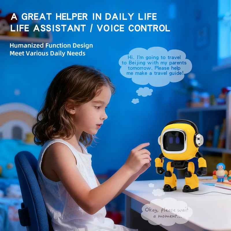 AI Interactive Robot Toy Voice Controlled Built In Storytelling Universal Knowledge Q And A Intelligent Learning Companion