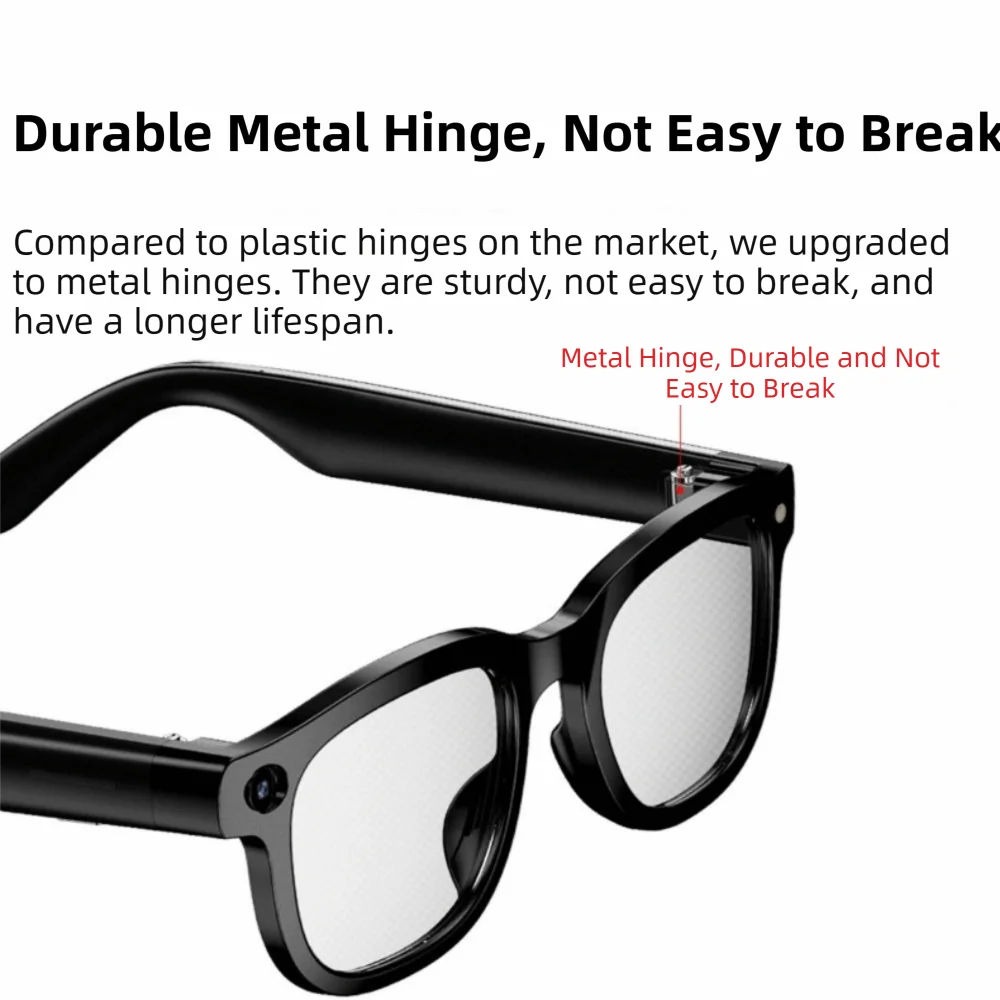 Real-time Translation AI Smart Glasses Wearable Tech 1080P Video Recording Smart AI Glasses Bluetooth Audio Waterproof