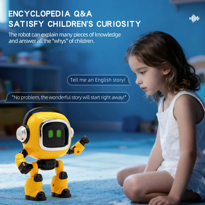 AI Interactive Robot Toy Voice Controlled Built In Storytelling Universal Knowledge Q And A Intelligent Learning Companion