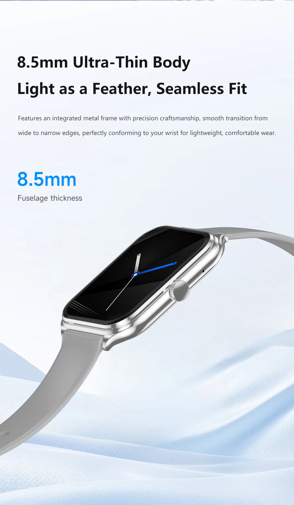 2026 Ultra-Thin Smartwatch, 1.93-Inch AMOLED High-Definition Display, Wireless Calling, Fitness Tracker, Men's and Women's Smart