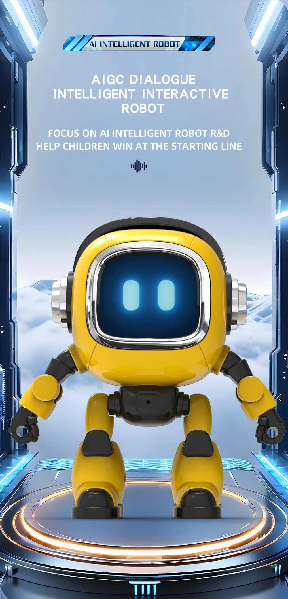 AI Interactive Robot Toy Voice Controlled Built In Storytelling Universal Knowledge Q And A Intelligent Learning Companion