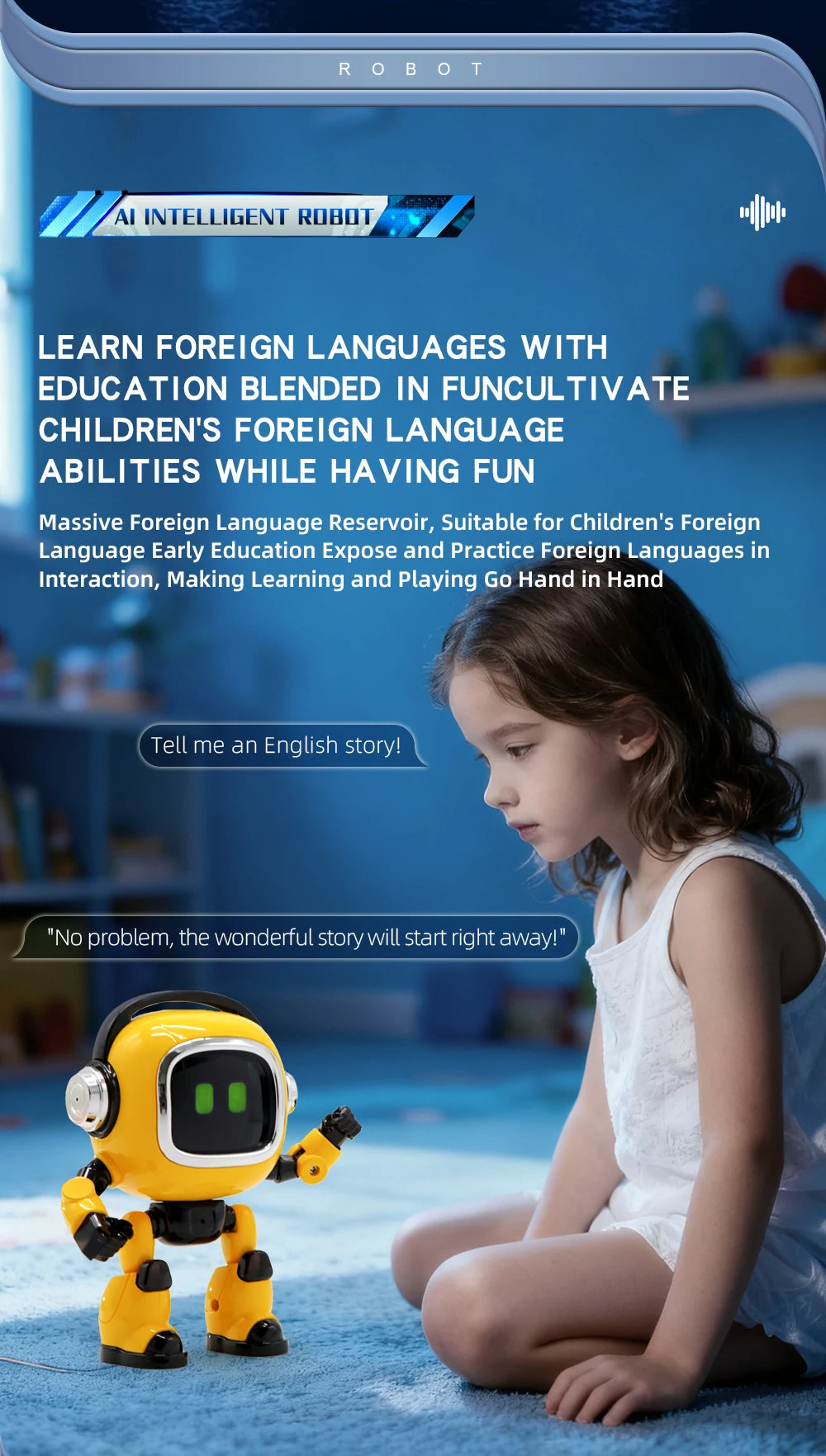 Ai Voice Robot Support 37 Languages With Deepseek AI Pets Intelligent Companion Accompanying Robot AI Smart Robot Voice Control
