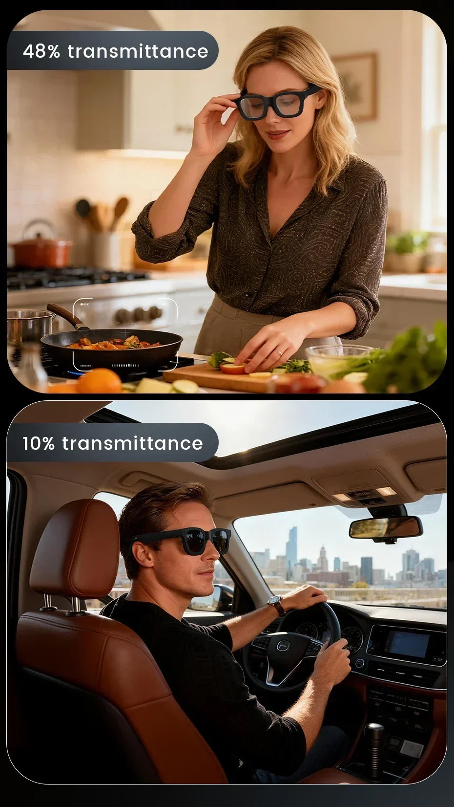 AI Voice Wake Up Smart Voice Assistant Smart Glasses 2026 New AI Intelligent Q&A Interactive Device AI Photo Recognition Eyewear