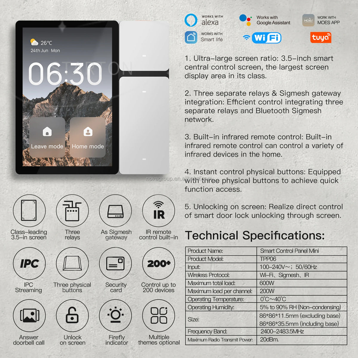 Inteligentes Para El Hogar Android WiFi Zigbee Bluetooth Smart Home Products Home Automation Control System