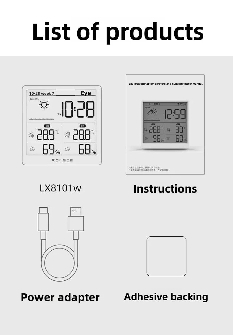 Wireless Smart Home WIFI Temperature Humidity Meter Home Weather Sensor Indoor Outdoor Hygrometer Thermomet