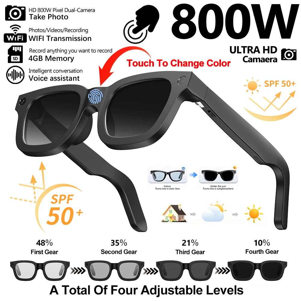 AI Voice Wake Up Smart Voice Assistant Smart Glasses 2026 New AI Intelligent Q&A Interactive Device AI Photo Recognition Eyewear