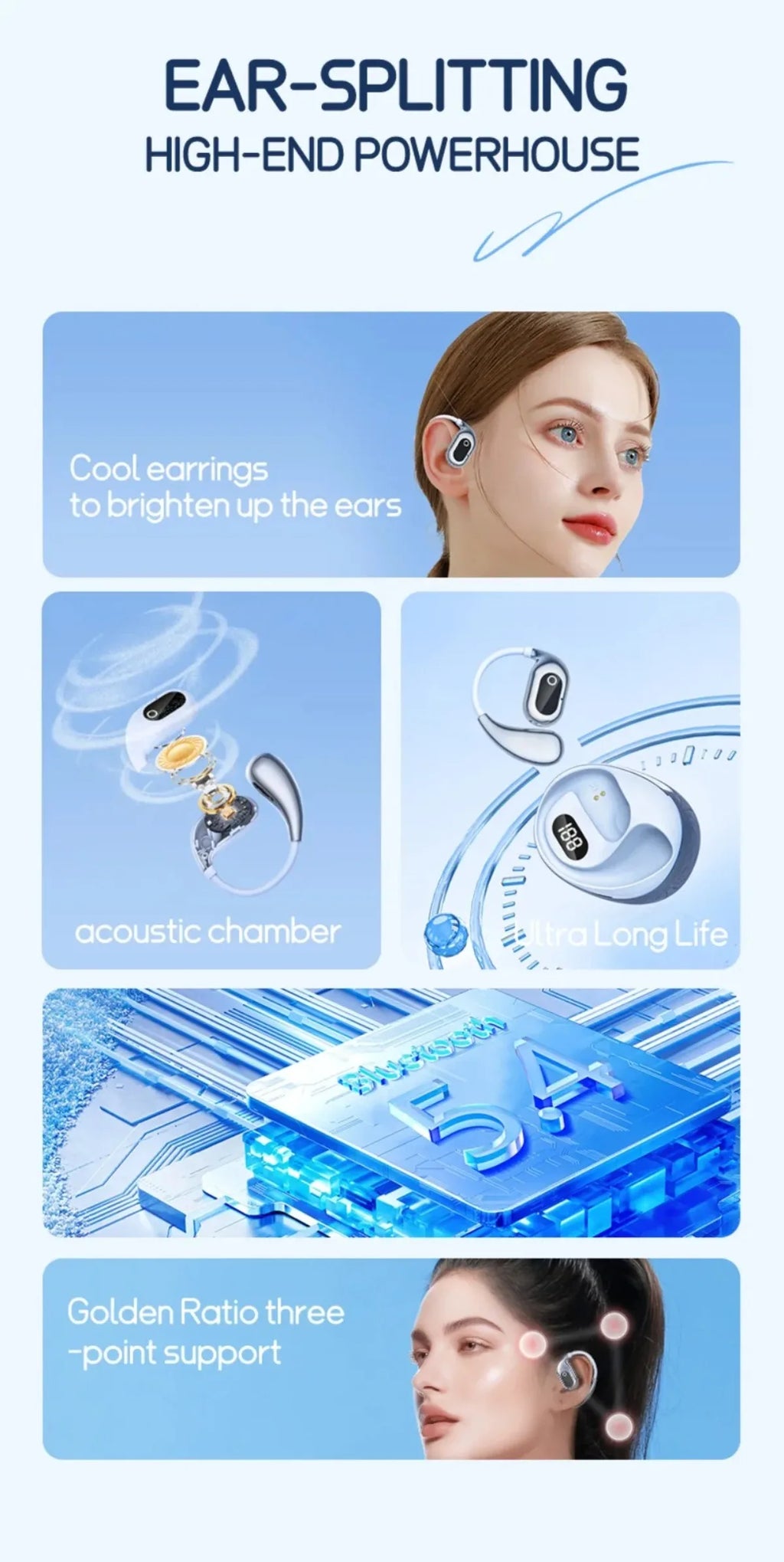 Ai Translator Headphones 144 Languages Wireless Real Time Translation Bluetooth Headset Waterproof Earbud For Business Travel