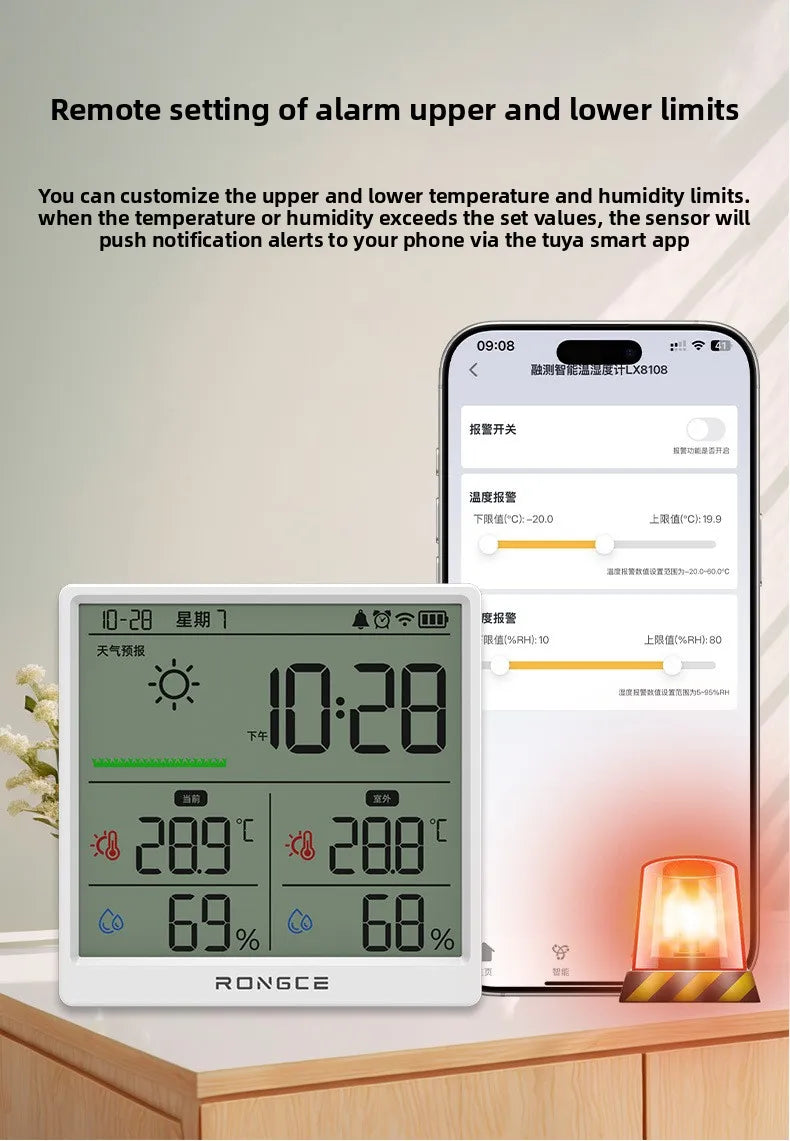 Wireless Smart Home WIFI Temperature Humidity Meter Home Weather Sensor Indoor Outdoor Hygrometer Thermomet