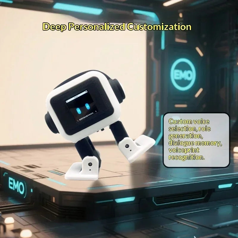 2026 New AI EMO Robot ESP32-S3 Intelligent Interactive Chat Dancing Emotional Companionship Intelligent Robot