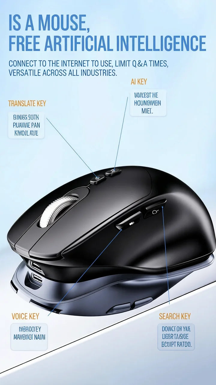 AI Mouse Intelligent Voice Mouse Speak Version Large Model Creation PPT Writing Copy Translation Painting for Deepseek Bean Bag