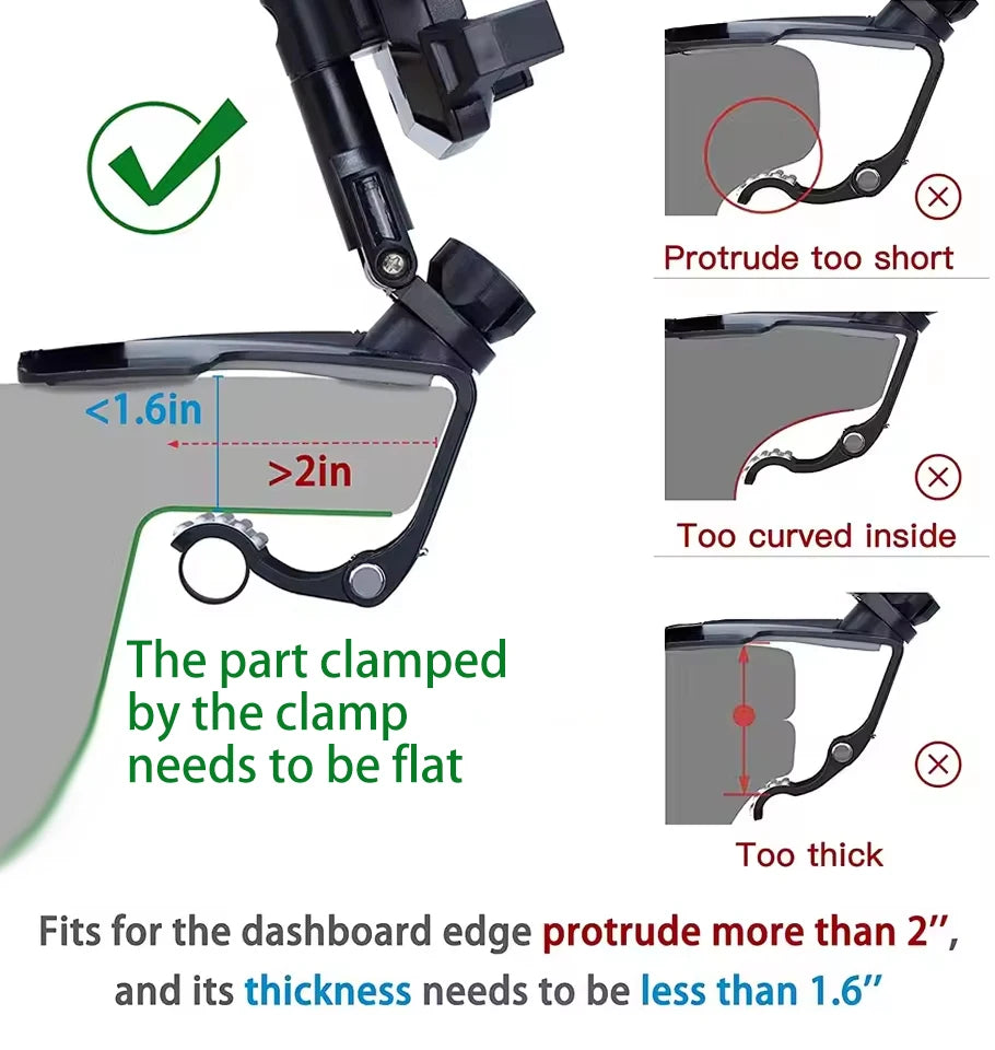 Multi Angle Adjustable Car Mount Holder for Phone Cool Dashboard Clip Universal Rotation Mobile Navigation Stand Car Accessories