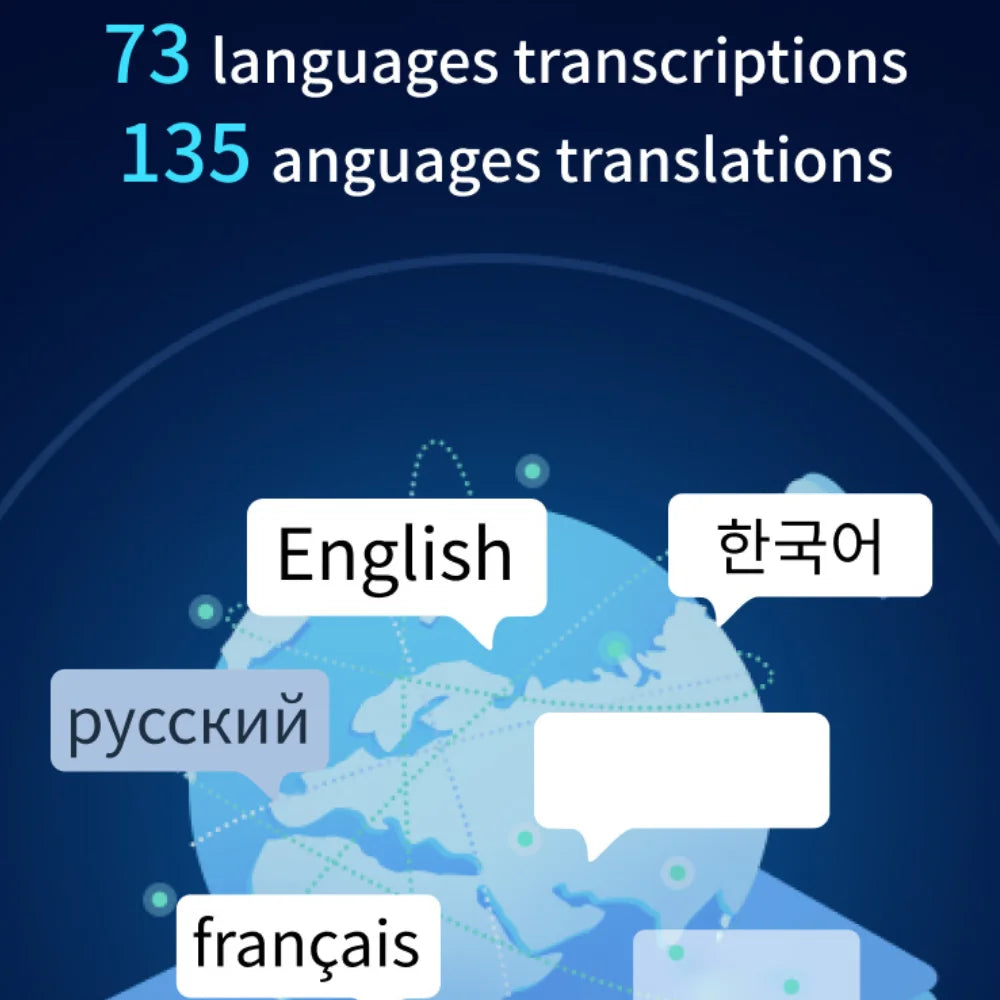 AI7 AI Voice Recorder AI Notetaking Device for Meetings Lectures Calls AI Transcription & Summarization Supports 135 Languages