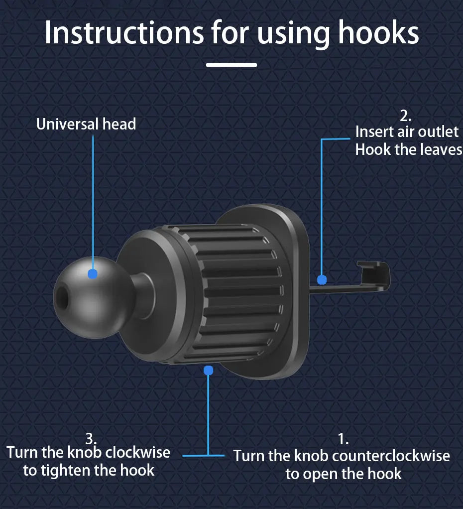 SEAMETAL Car Phone Holder Bracket Accessories Interior Air Outlet Vent Base Gadget Universal Auto Cellphone Support Accessories