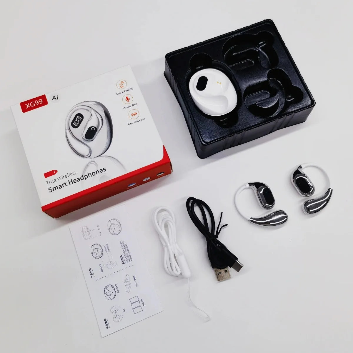 Ai Translator Headphones 144 Languages Wireless Real Time Translation Bluetooth Headset Waterproof Earbud For Business Travel