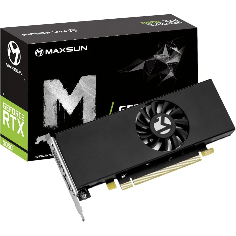 Gaming PC Low Profile GeForce RTX 3050 6GB GDDR6 Video Graphics Card PCIe 4.0 HDMI 2.1 DP 1.4a
