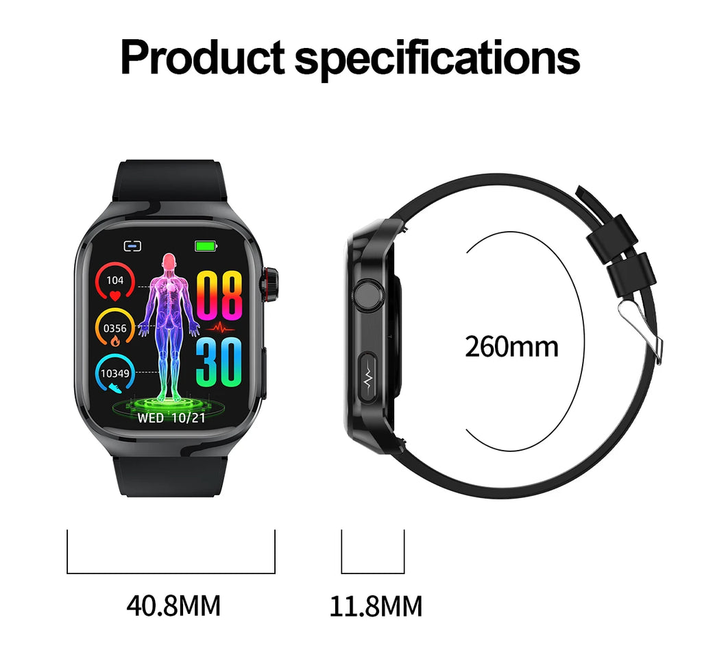2025New Micro Physical Examination Smart Watch For Men Uric Acid Body Fat Five Organ Health Watches Bluetooth Call SmartBracelet