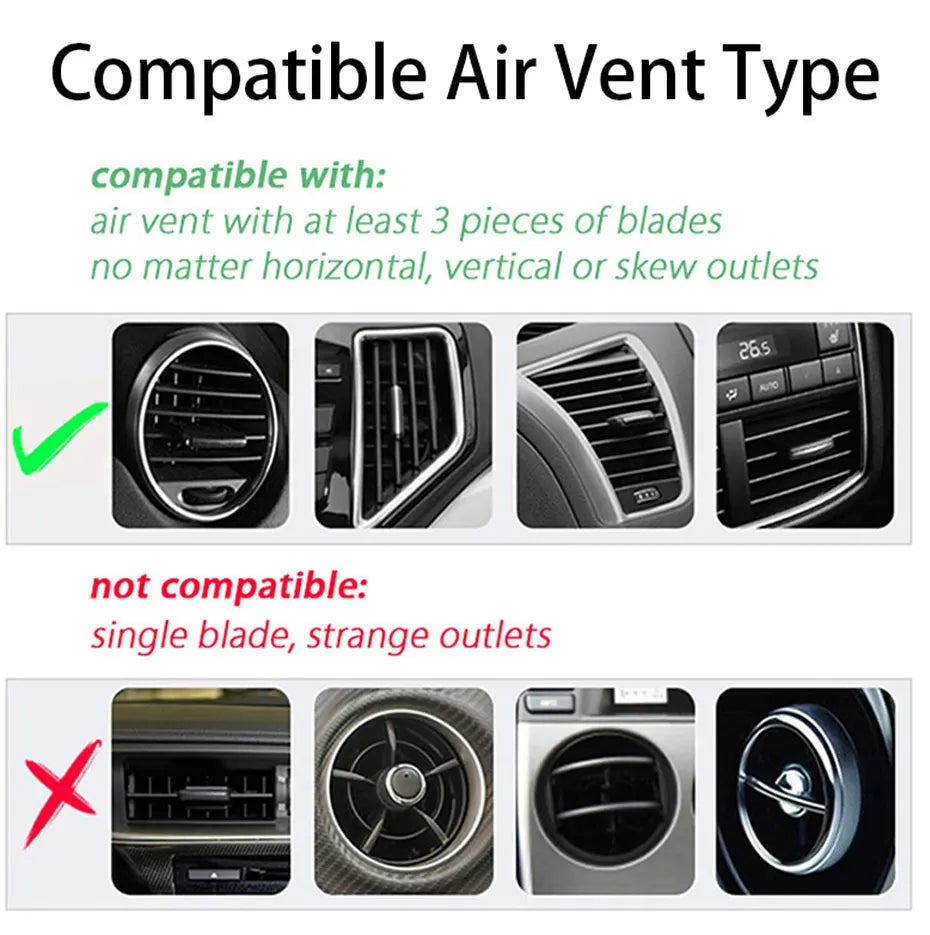 SEAMETAL Car Phone Holder Bracket Accessories Interior Air Outlet Vent Base Gadget Universal Auto Cellphone Support Accessories