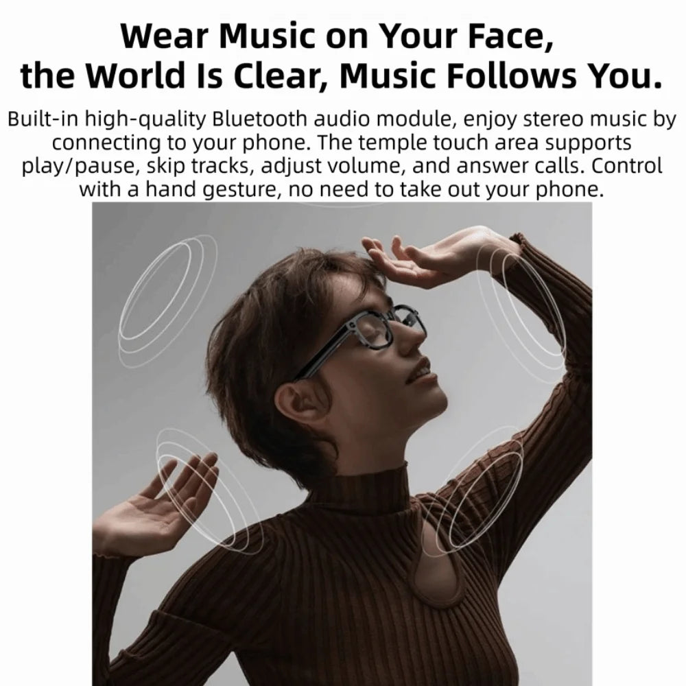 Real-time Translation AI Smart Glasses Wearable Tech 1080P Video Recording Smart AI Glasses Bluetooth Audio Waterproof