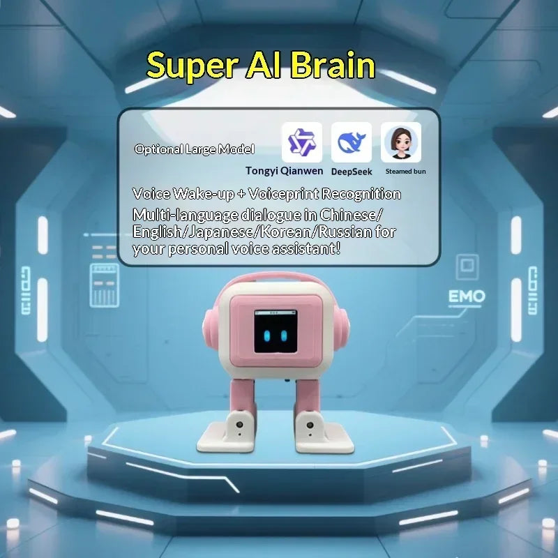 2026 New AI EMO Robot ESP32-S3 Intelligent Interactive Chat Dancing Emotional Companionship Intelligent Robot