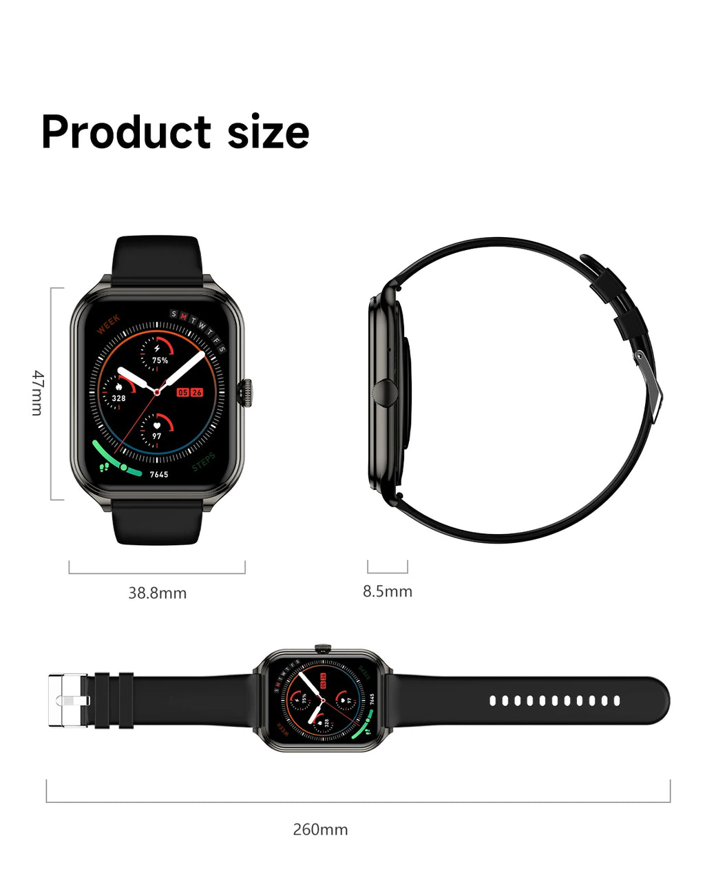 2026 Ultra-Thin Smartwatch, 1.93-Inch AMOLED High-Definition Display, Wireless Calling, Fitness Tracker, Men's and Women's Smart
