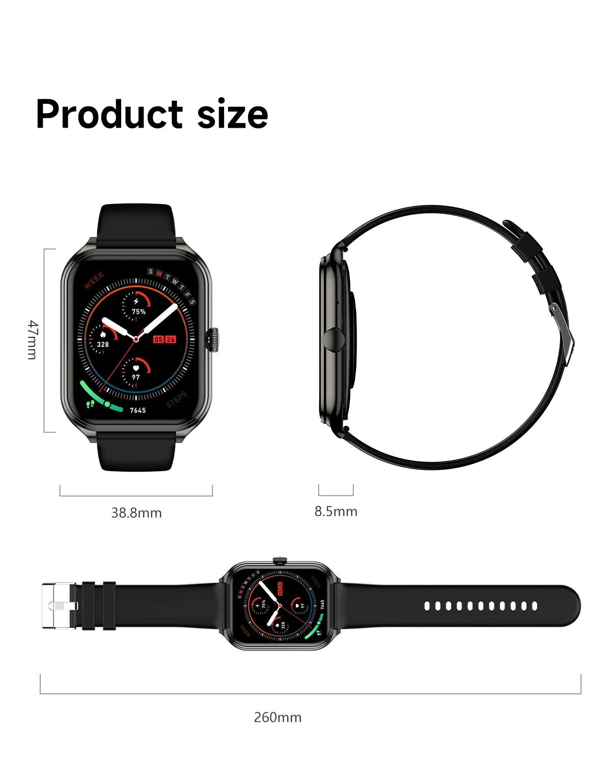 2026 Ultra-Thin Smartwatch, 1.93-Inch AMOLED High-Definition Display, Wireless Calling, Fitness Tracker, Men's and Women's Smart