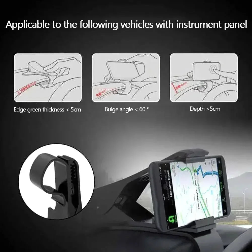 Universal Mobile Phone Accessorie Car Clip Phone Holder Rotatable GPS Dashboard Cell Phone Holder Mount Stand for IPhone Xiaomi