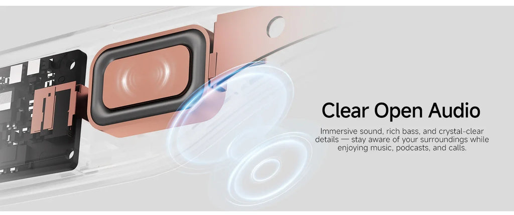 2026 New AI Smart Glasses 8MP HD Camera AI Translator Surround Sound Audio Smart Assistant 2000mAh Charging Case Smart Eyewear