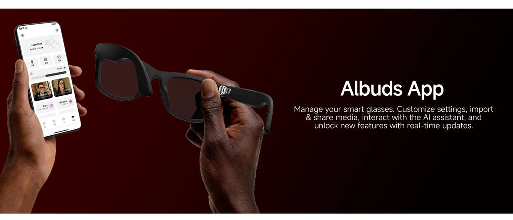 2026 New AI Smart Glasses 8MP HD Camera AI Translator Surround Sound Audio Smart Assistant 2000mAh Charging Case Smart Eyewear
