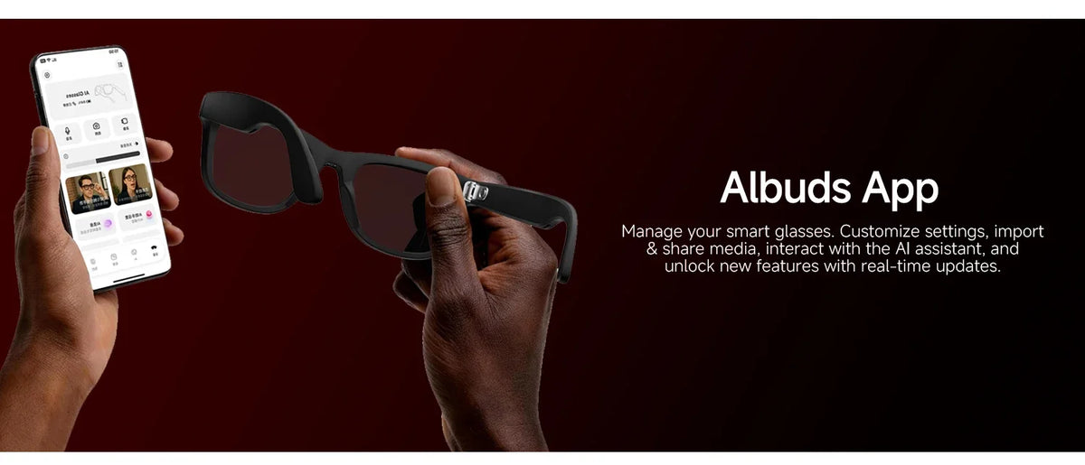 2026 New AI Smart Glasses 8MP HD Camera AI Translator Surround Sound Audio Smart Assistant 2000mAh Charging Case Smart Eyewear