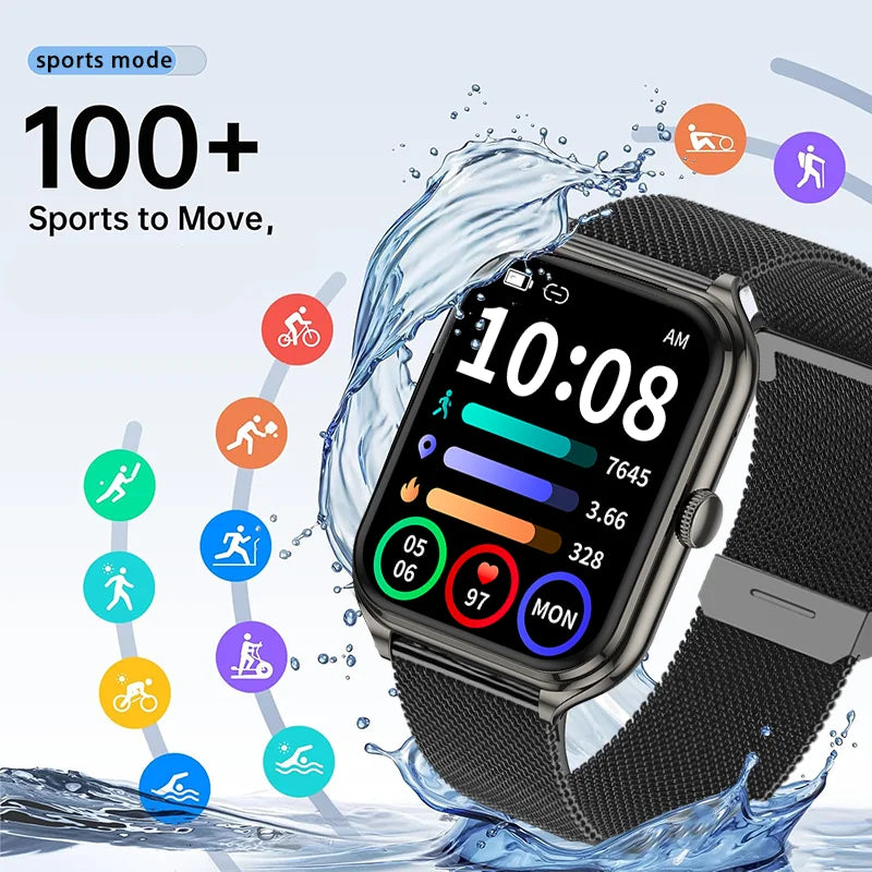 2026 Ultra-Thin Smartwatch, 1.93-Inch AMOLED High-Definition Display, Wireless Calling, Fitness Tracker, Men's and Women's Smart