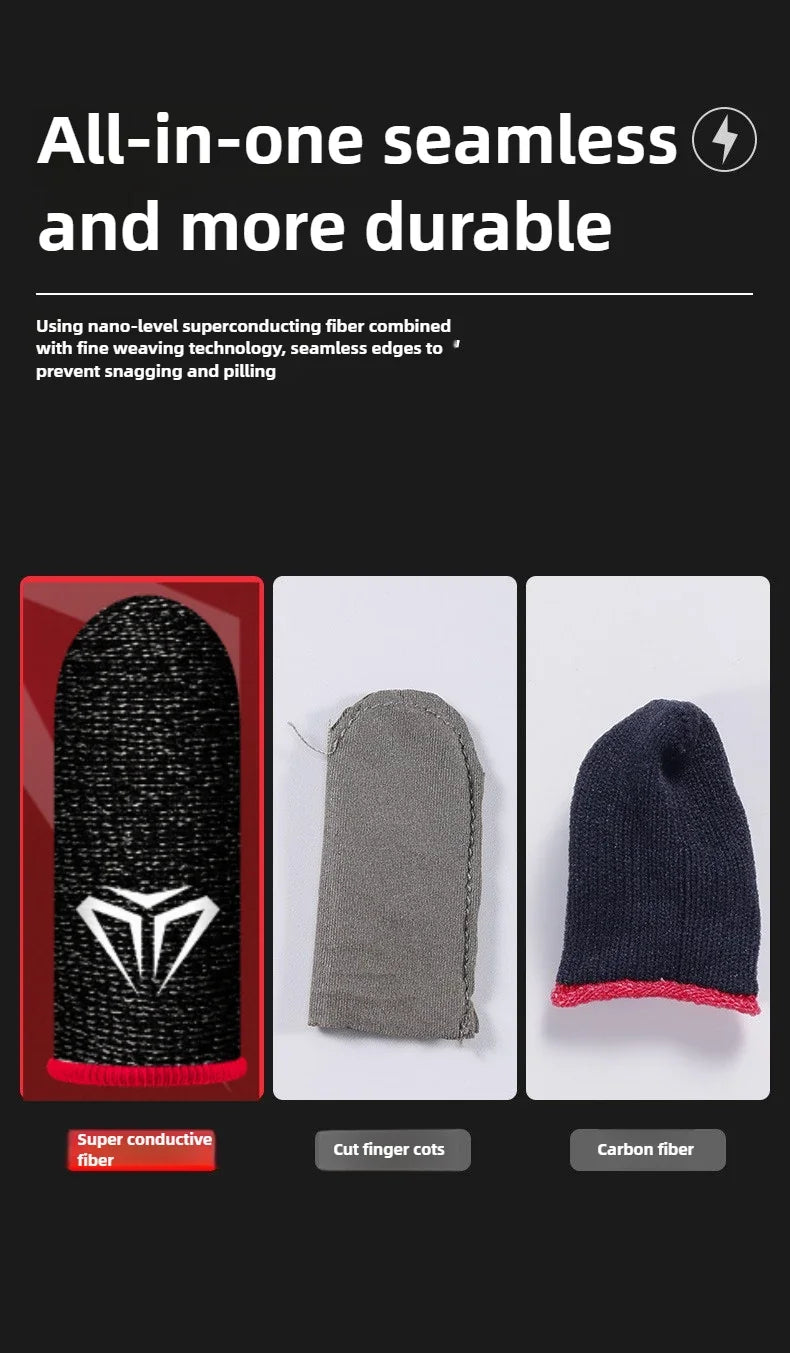 Gaming Finger Covers for Touchscreen | Breathable & Sweatproof Anti-Slip Design | Mobile Game Accessories