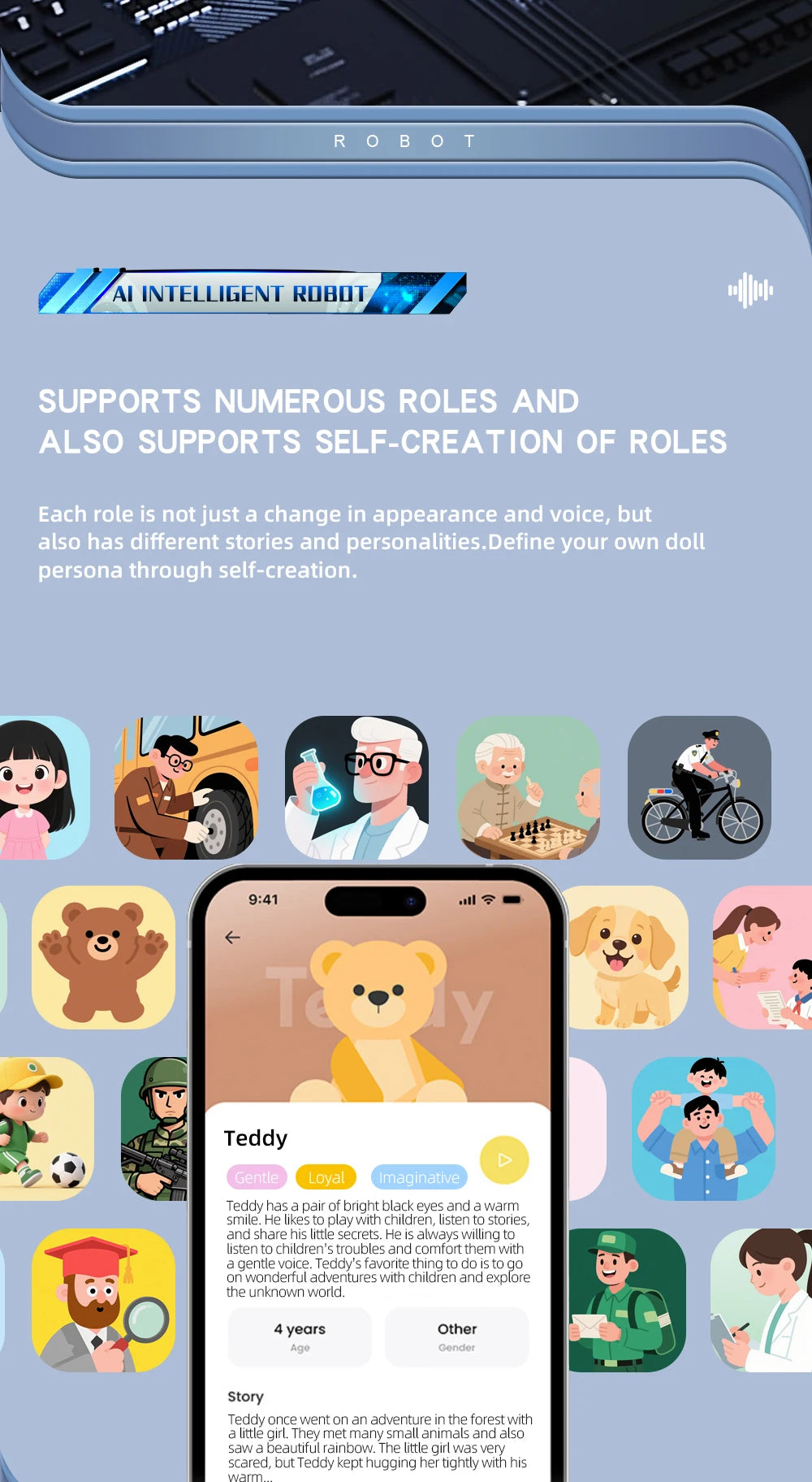 Ai Voice Robot Support 37 Languages With Deepseek AI Pets Intelligent Companion Accompanying Robot AI Smart Robot Voice Control