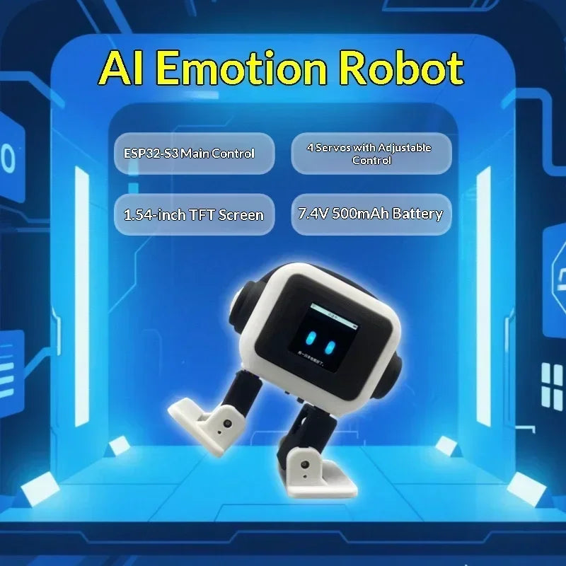 2026 New AI EMO Robot ESP32-S3 Intelligent Interactive Chat Dancing Emotional Companionship Intelligent Robot