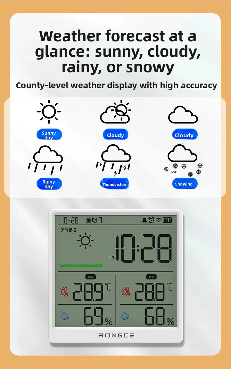 Wireless Smart Home WIFI Temperature Humidity Meter Home Weather Sensor Indoor Outdoor Hygrometer Thermomet