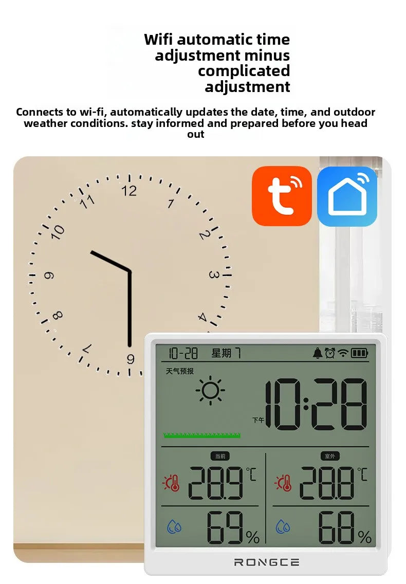 Wireless Smart Home WIFI Temperature Humidity Meter Home Weather Sensor Indoor Outdoor Hygrometer Thermomet
