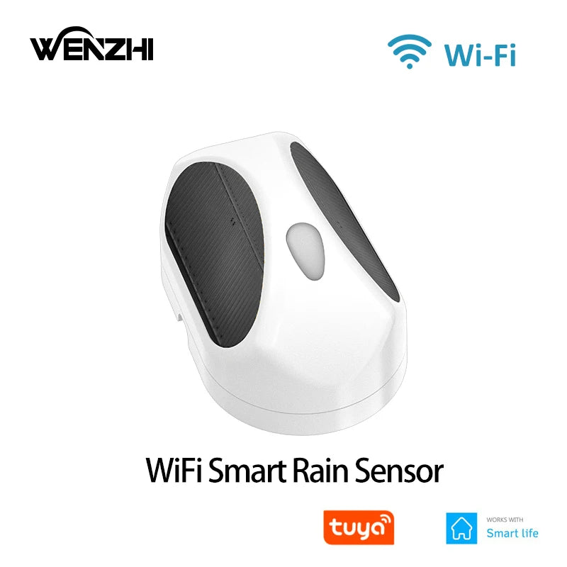 WiFi Rain Sensor Rainfall Duration Detection Outdoor Waterproof Battery Powered Tuya Smart Life App Control Home Automation