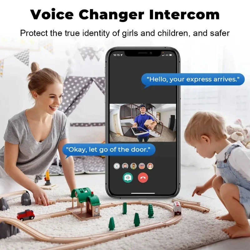 smart home wifi doorbell hd camera infrared alarm wireless two way intercom monitoring