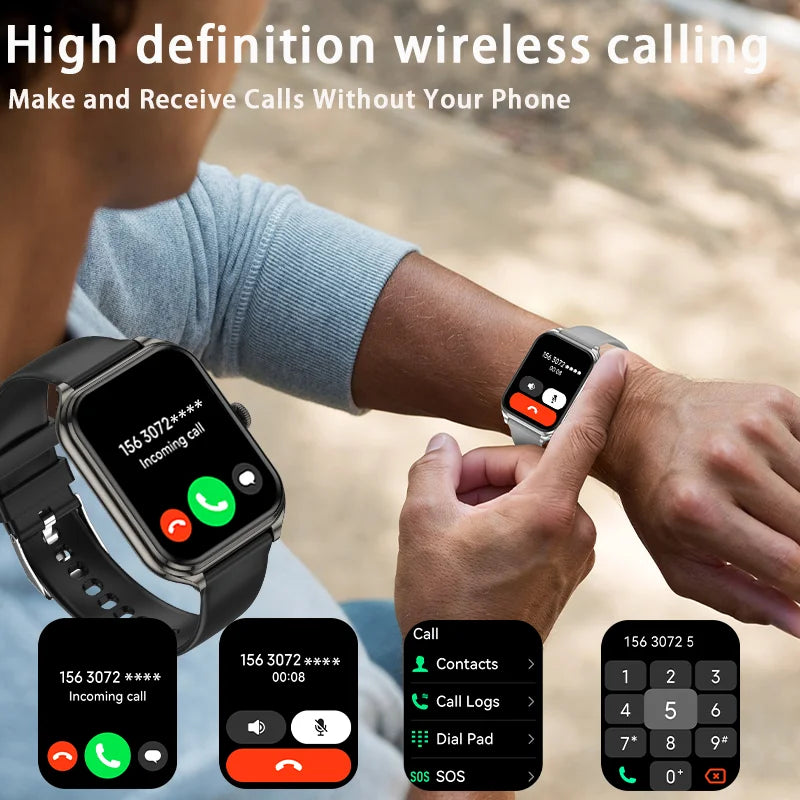 2026 Ultra-Thin Smartwatch, 1.93-Inch AMOLED High-Definition Display, Wireless Calling, Fitness Tracker, Men's and Women's Smart