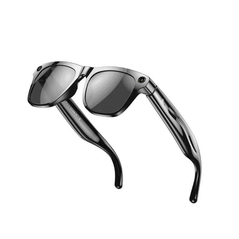 AI Smart Glasses with Camera - AI Recognition Translation Voice Recording, Bluetooth Music Call, 1080P Video, 260mAh Battery
