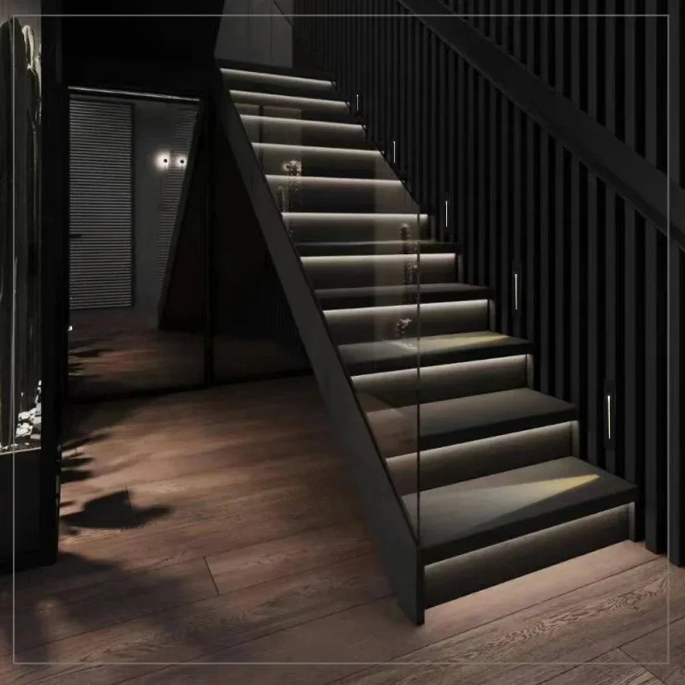 Smart Home Light and Outdoor Corner Wall Light Square Rectangle Staircase Led Step Light Motion Sensor Indoor Decor Wall Lamps