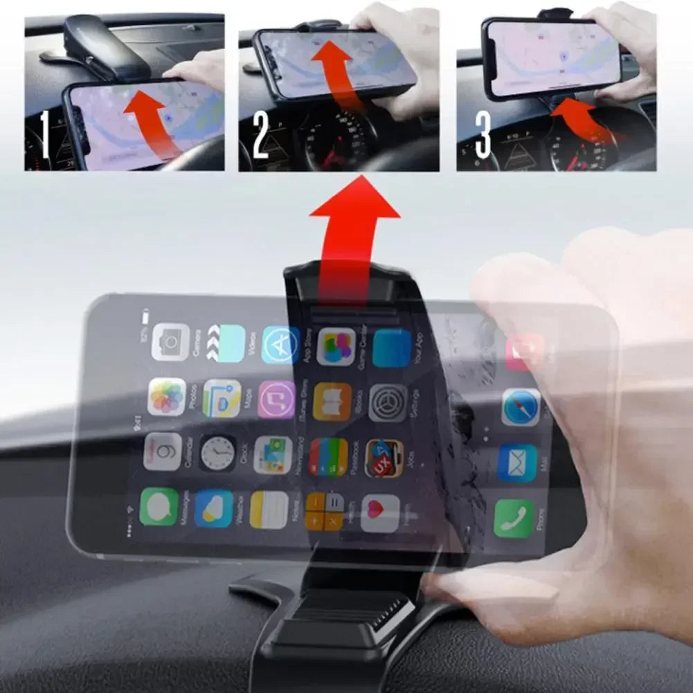 Universal Mobile Phone Accessorie Car Clip Phone Holder Rotatable GPS Dashboard Cell Phone Holder Mount Stand for IPhone Xiaomi