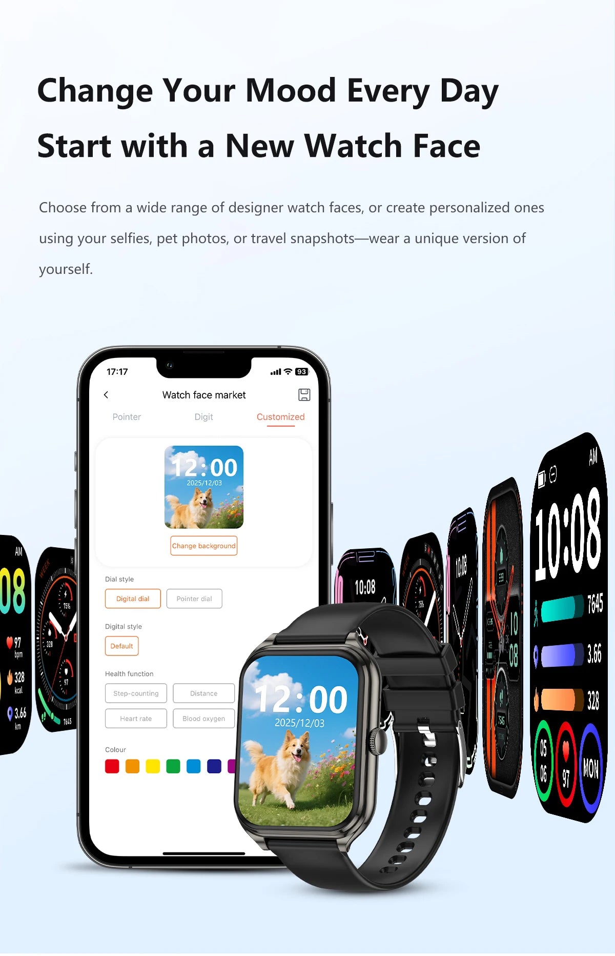 2026 Ultra-Thin Smartwatch, 1.93-Inch AMOLED High-Definition Display, Wireless Calling, Fitness Tracker, Men's and Women's Smart