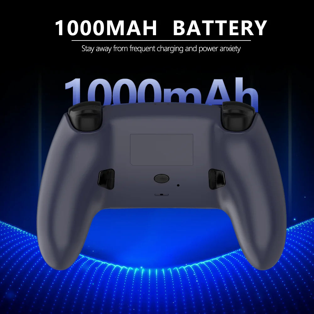 Wireless Gaming Controller for PS5/PC/Steam Deck Hall Effect Marco Dual Vibration 6-Axis Motion Contro Gamepad with Speaker