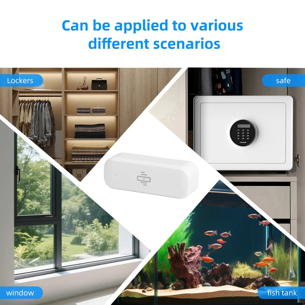 Tuya Smart Vibration Sensor WiFi Version Real-time Movement Alert Automation Residential Smart Life APP Notifications Alarm